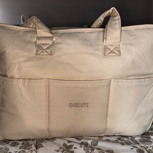 Cream Dog Carrier with Mesh Panels
